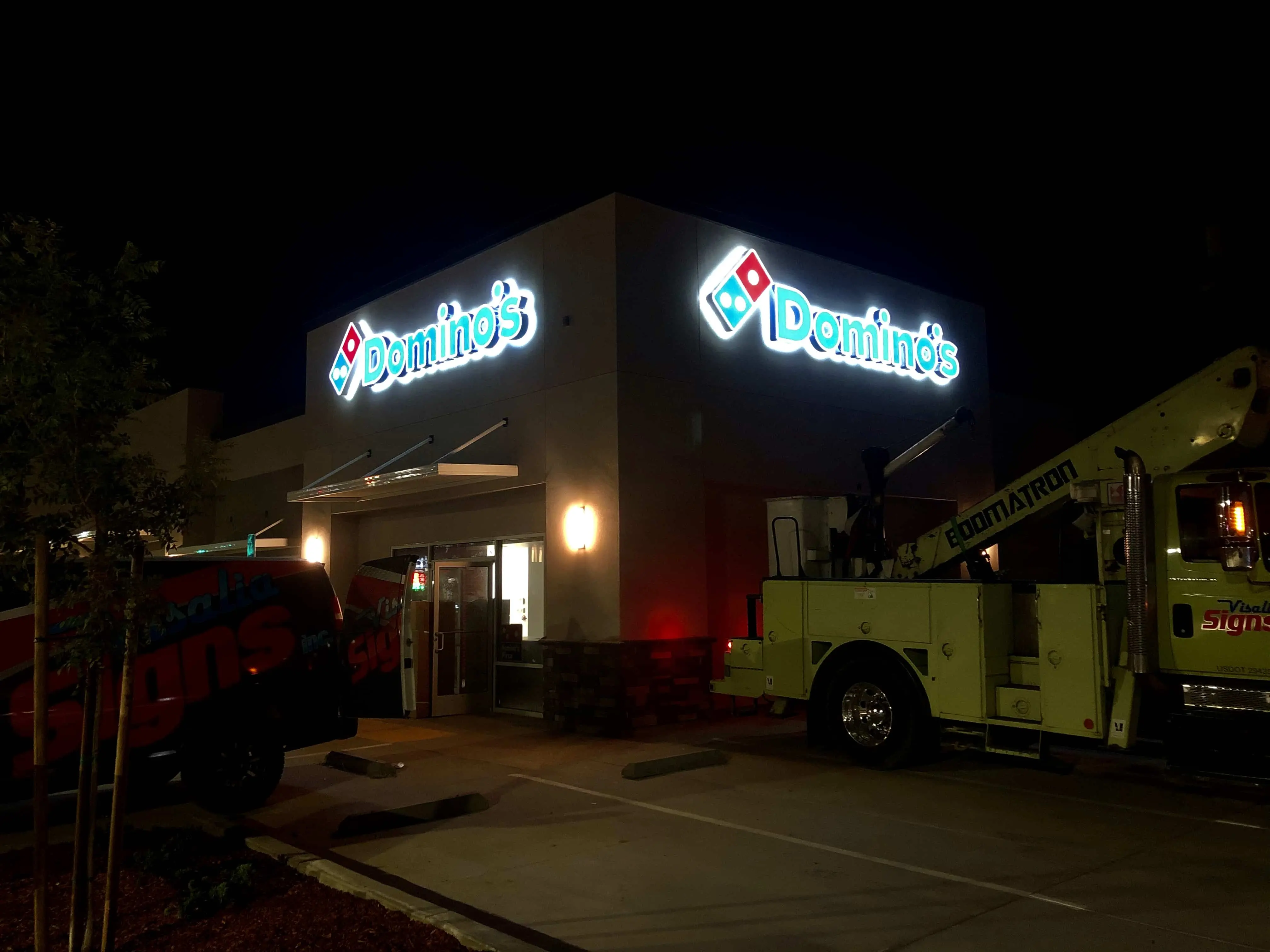 Light fixture sign Visalia