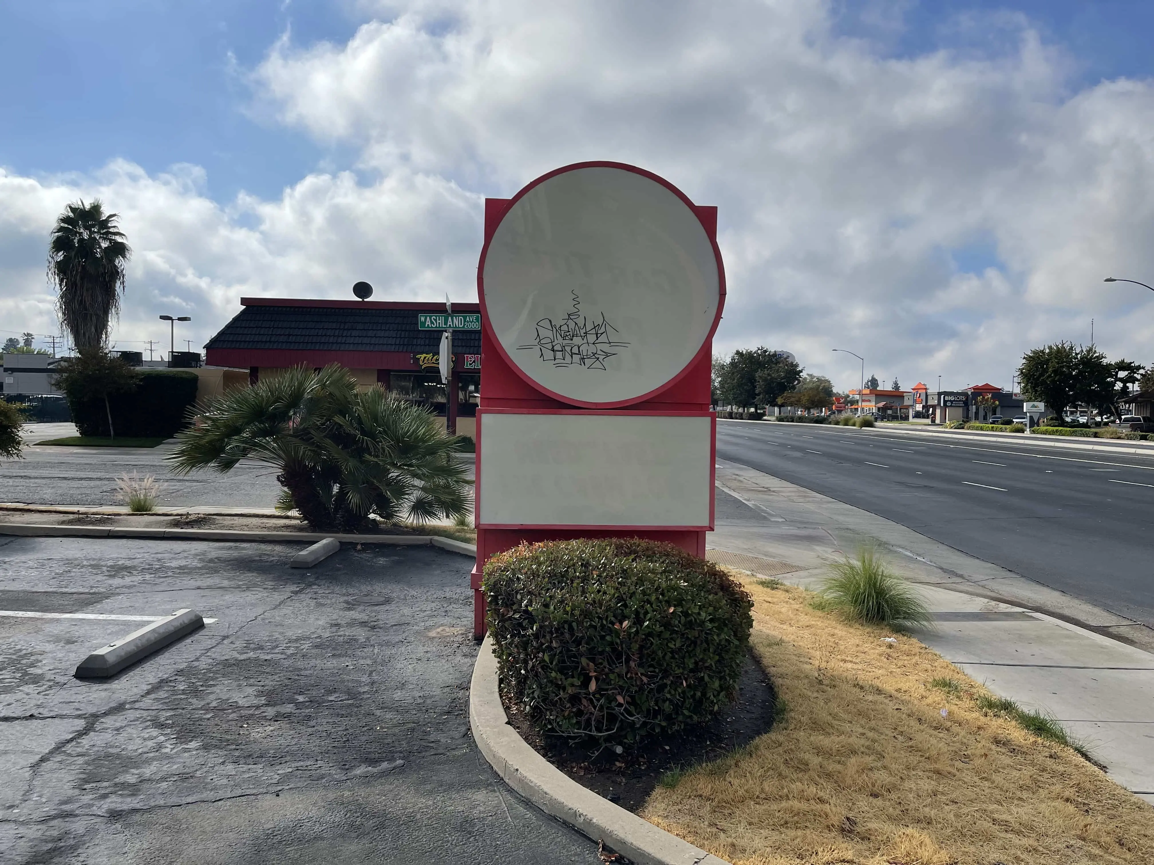 Sign before restoration