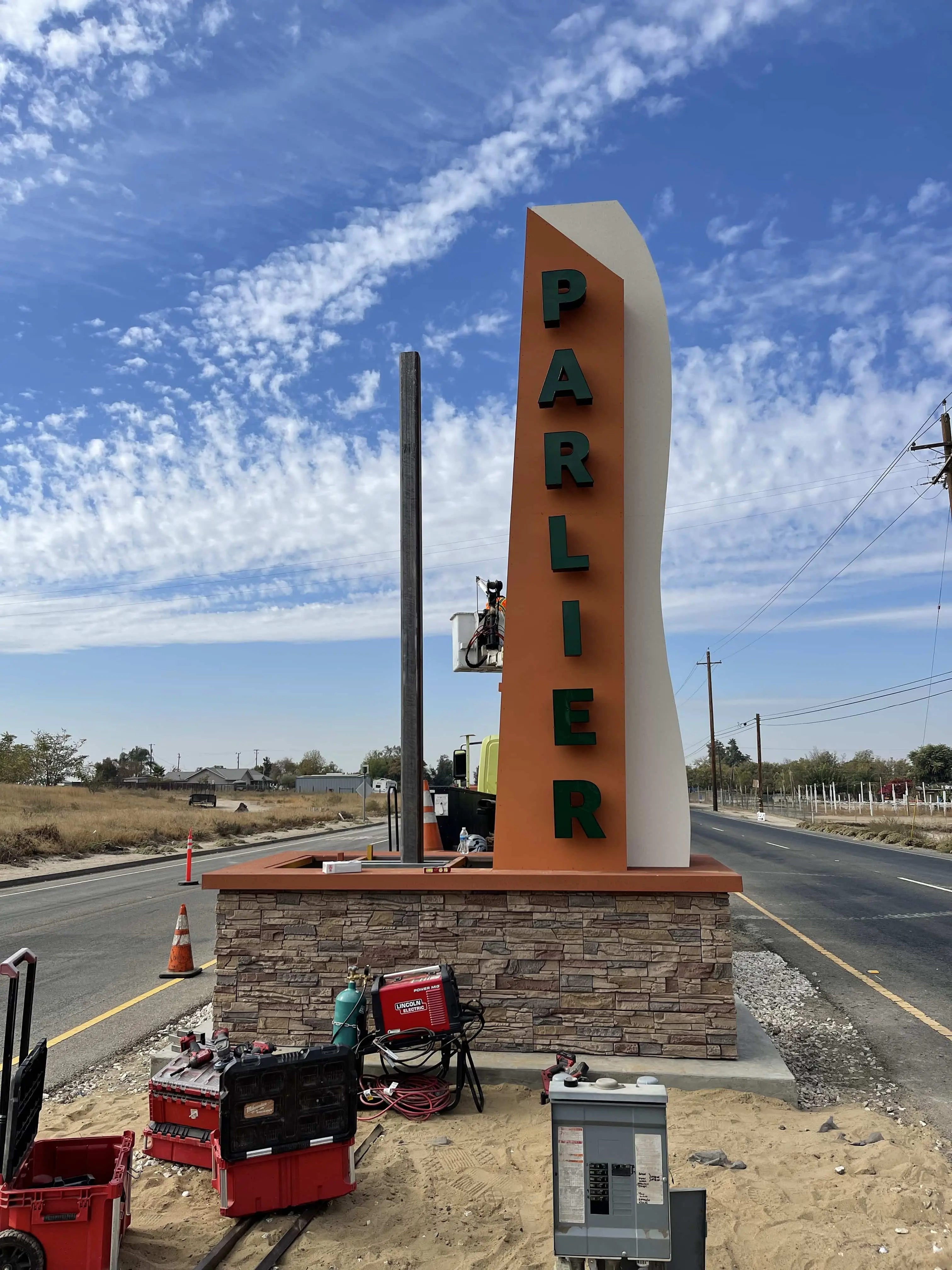 Monument sign Visalia CA
